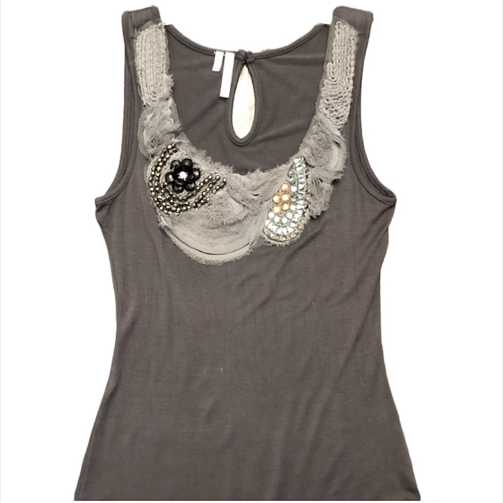 Nwot Maurices Studio Y Beautifully Beaded Detail Tank Top Size Xs